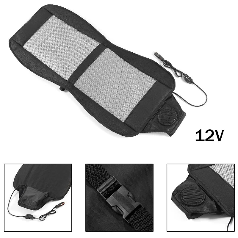 HulitTop 8-Fan Ventilated Car Seat Cushion — DC 12V