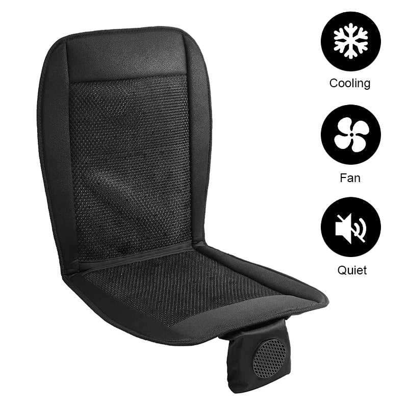 HulitTop 8-Fan Ventilated Car Seat Cushion — DC 12V