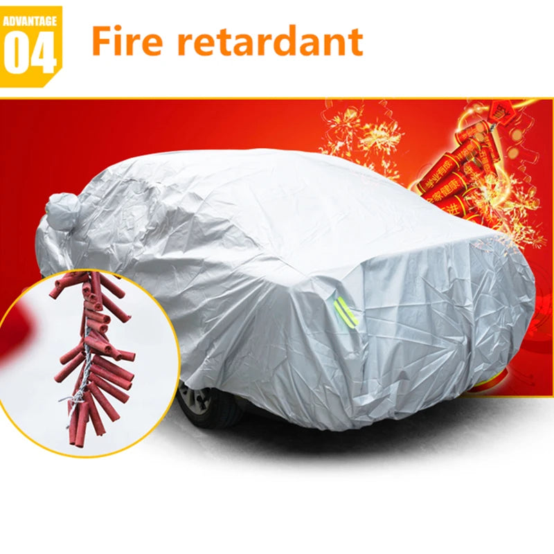 JIUWAN Universal Car Cover — Sun, Snow & Dust Protection