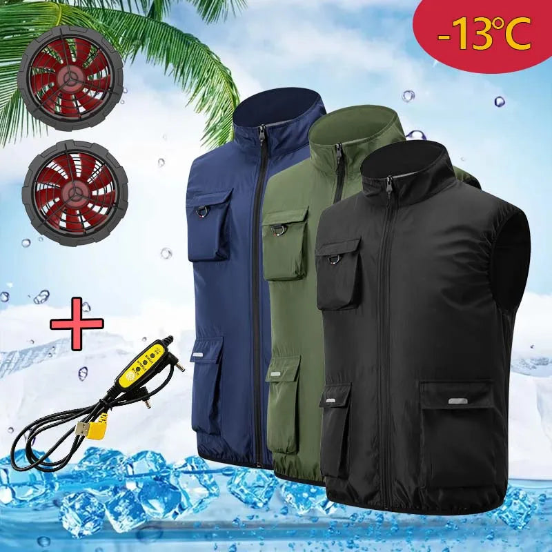 Built-In Fan Cooling Workwear — Short Sleeve