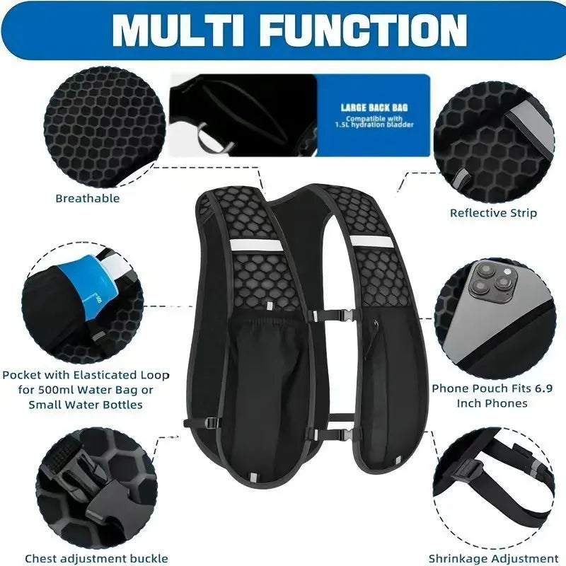 Running Hydration Vest — Breathable Backpack for Runs & Trails