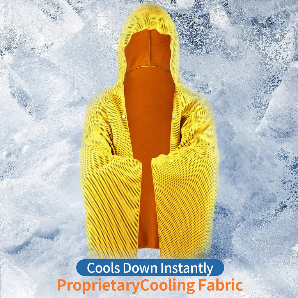 4-in-1 Cooling Hooded Poncho — Instant Cool-Down Wrap