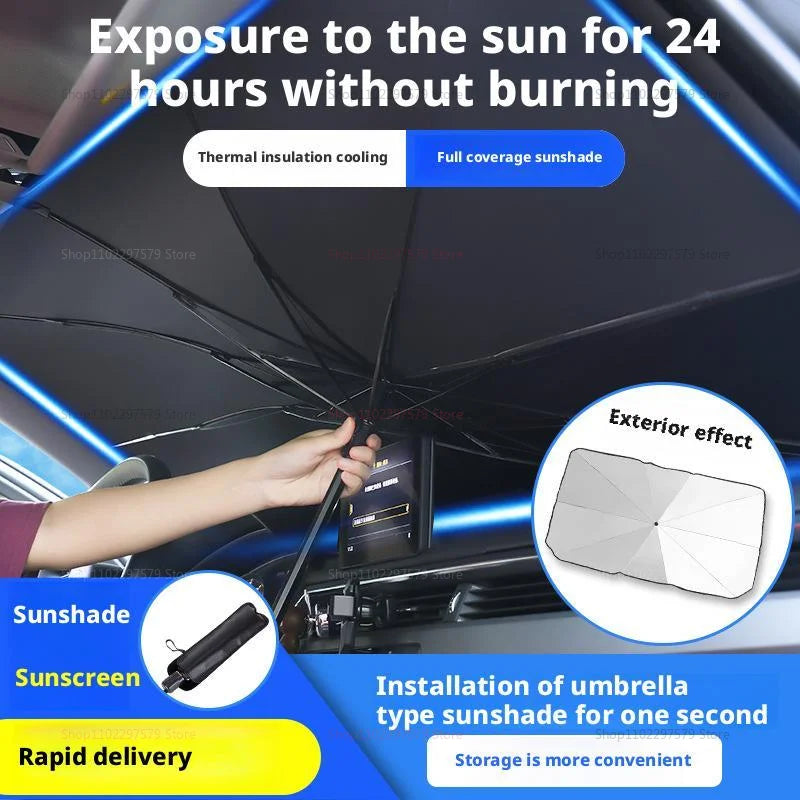LZJV Car Windshield Sunshade — UV & Heat Protection
