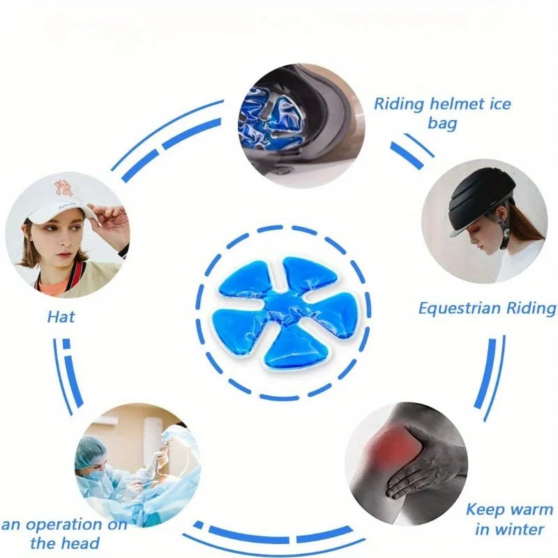 Cooling Gel Ice Pack — Adjustable Pad for Helmets & Hats