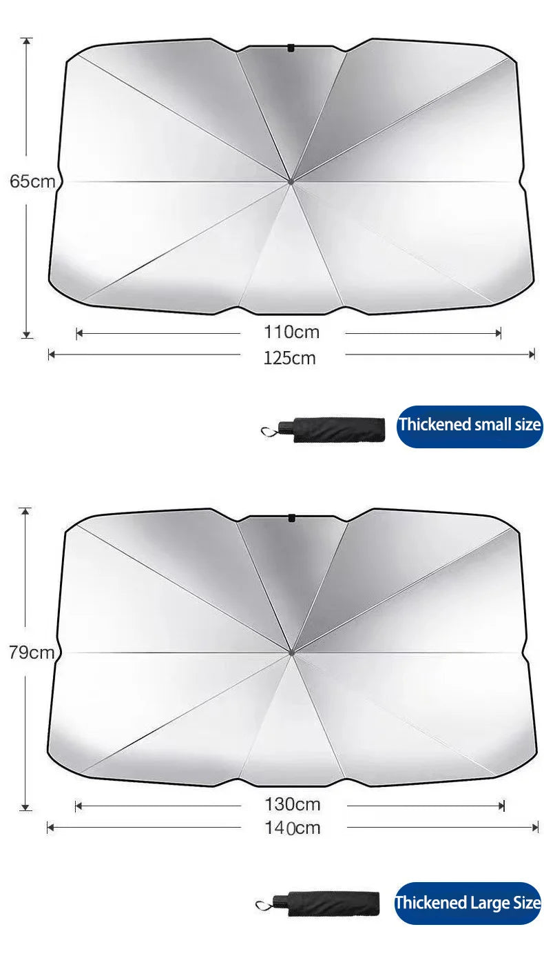 LZJV Car Windshield Sunshade — UV & Heat Protection