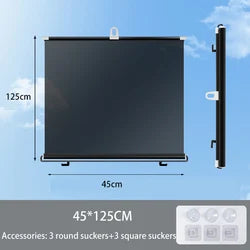 Retractable Auto Sunshade — Front & Rear Window UV Protector