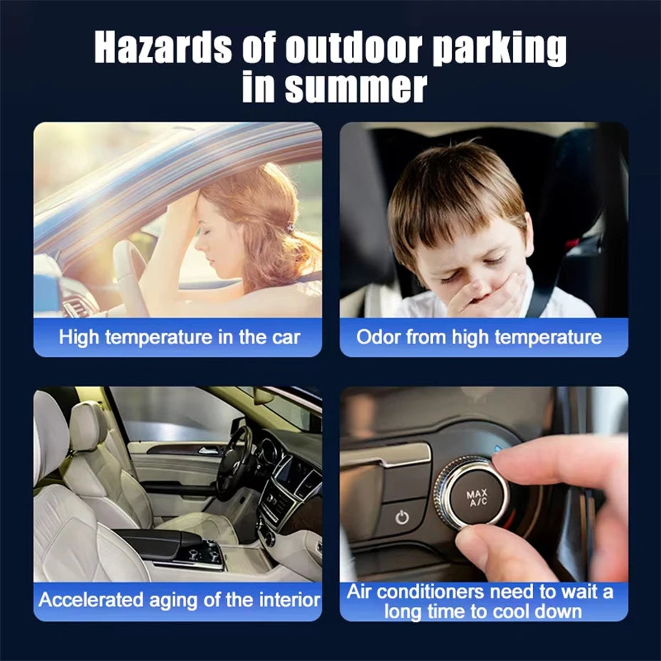 CORNING Retractable Windshield Sunshade — 99% UV Protection