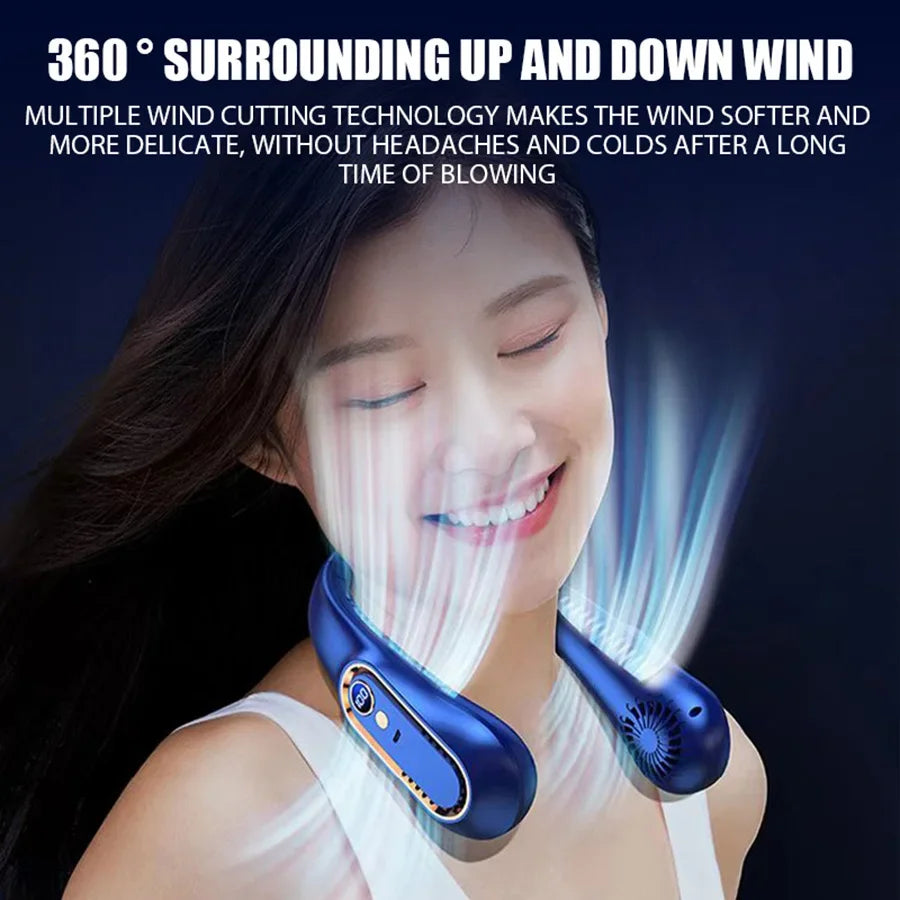 HAOYUNMA Wearable Neck Fan — Bladeless Portable AC