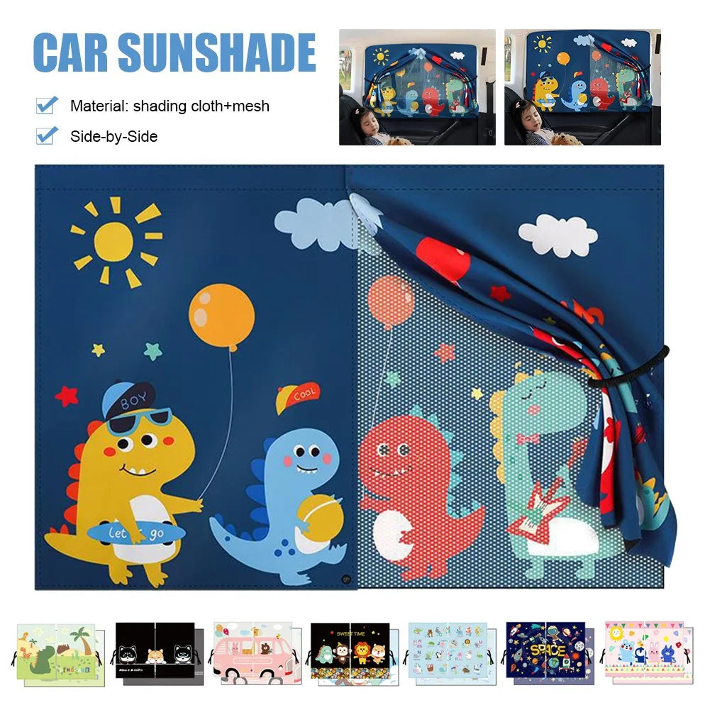 Magnetic Car Window Sunshade with Mosquito Net