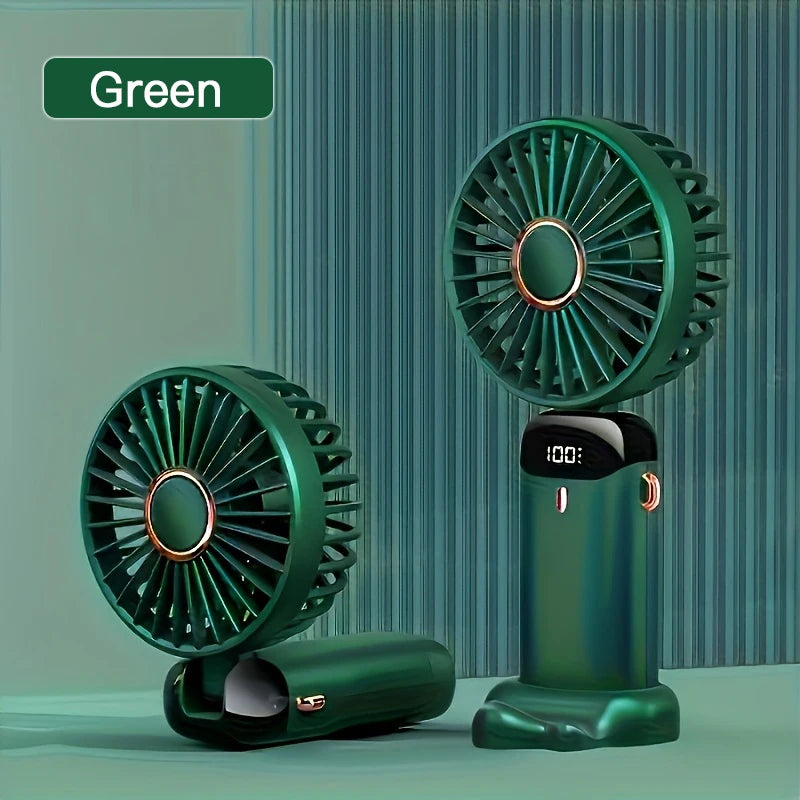 Portable Mini Fan — 6-Speed USB Rechargeable Handheld Fan