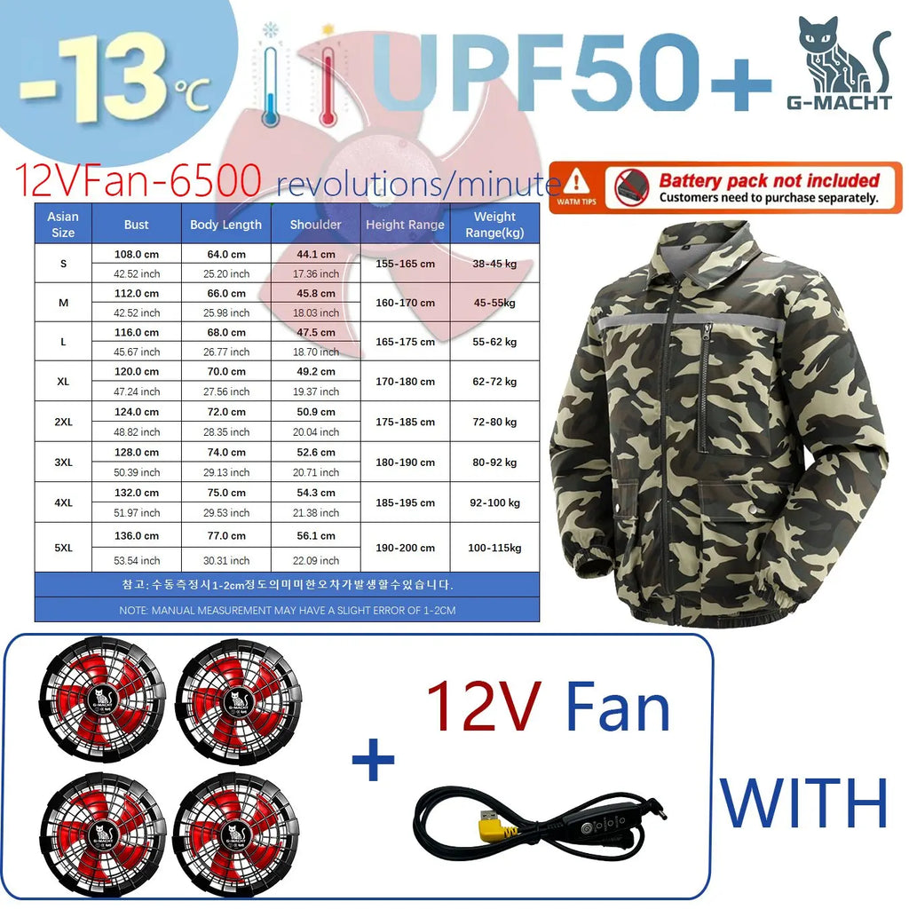 G-MACHT 4-Fan Cooling Jacket — Ultralight Air Conditioning Wear