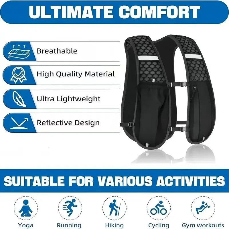 Running Hydration Vest — Breathable Backpack for Runs & Trails