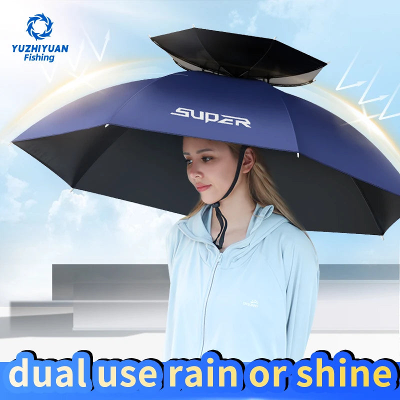 Hands-Free Umbrella Hat — UPF 50+ Sun Protection