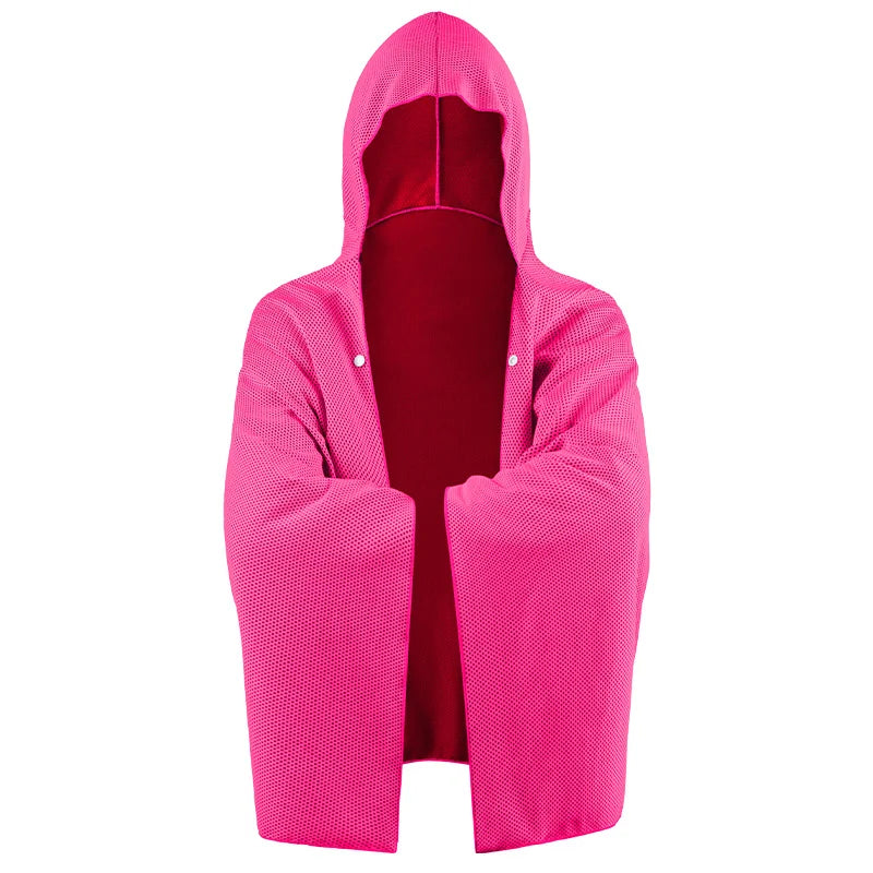 4-in-1 Cooling Hooded Poncho — Instant Cool-Down Wrap