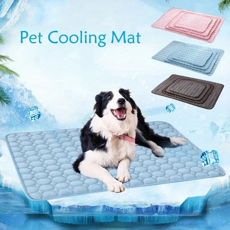 YEGBONG Cooling Pet Bed — Breathable Ice Silk Cushion