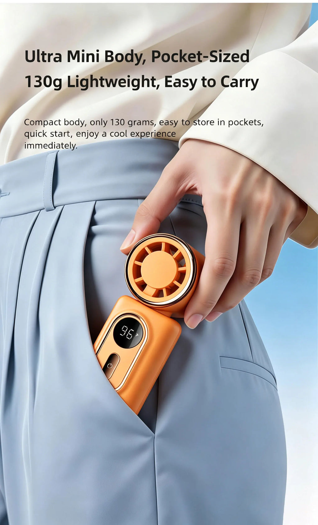 Portable Mini Clip Fan — Handheld & Umbrella-Mount Cooling