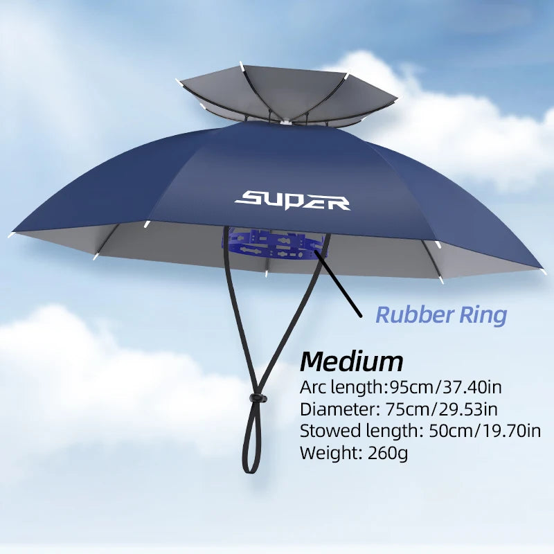 Hands-Free Umbrella Hat — UPF 50+ Sun Protection