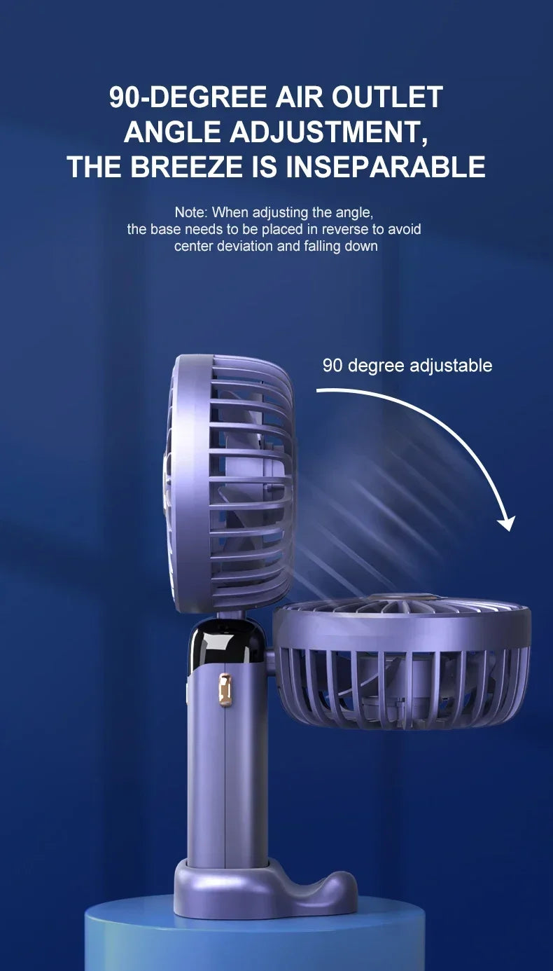 OIMG 5-Speed Neck Fan with LED Display & Phone Stand