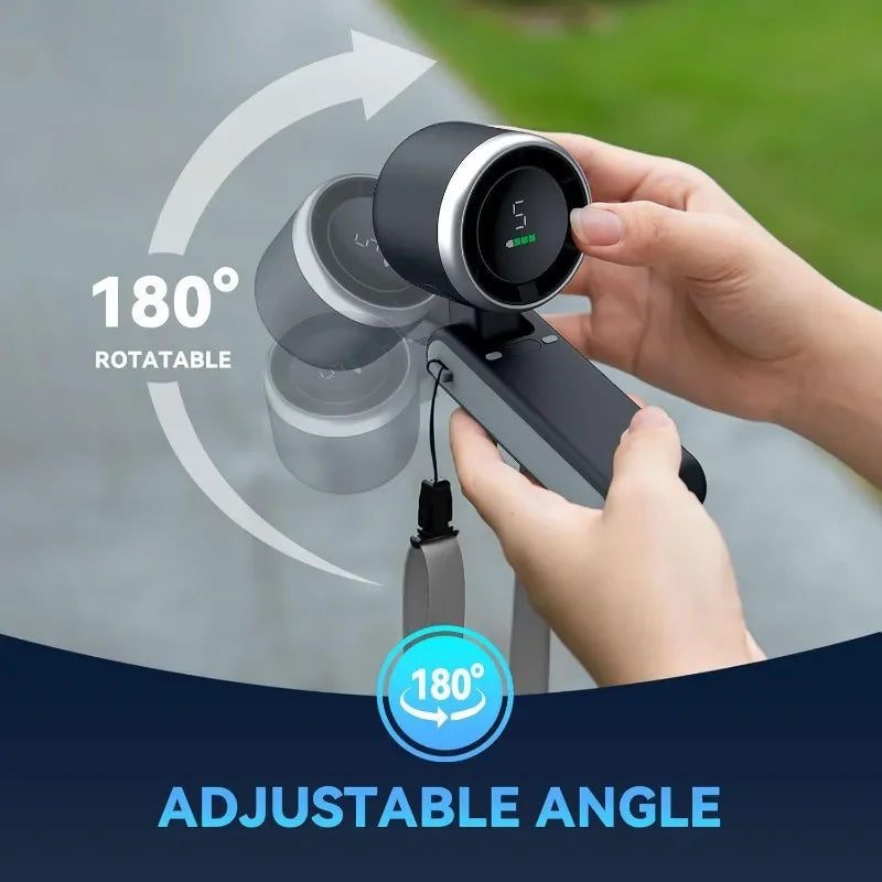 3-in-1 Portable Travel Fan — 5-Speed Rechargeable