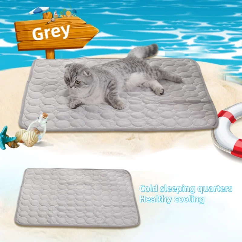 YEGBONG Cooling Pet Bed — Breathable Ice Silk Cushion