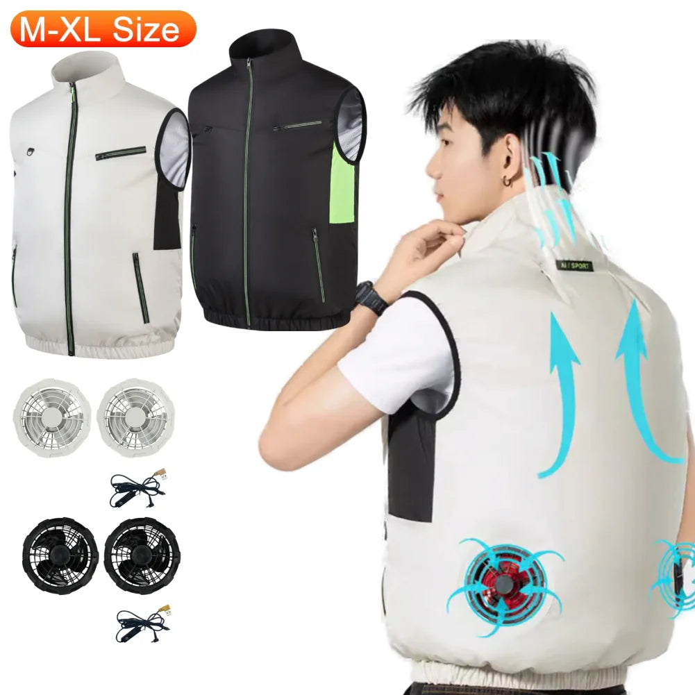 APWIKOGER Cooling Vest — 3-Speed Ice Fan Vest