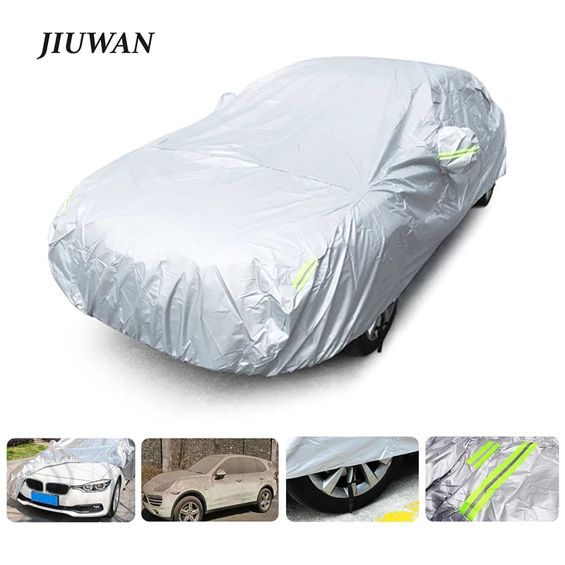 JIUWAN Universal Car Cover — Sun, Snow & Dust Protection
