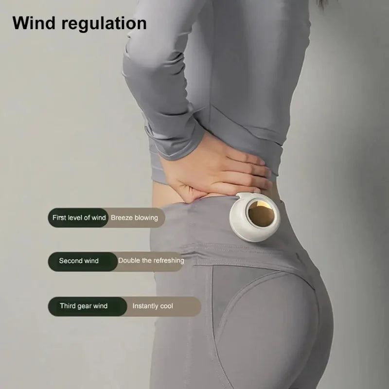 360° Silent Waist Fan — 60-Blade Bladeless Cooling