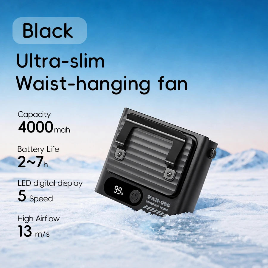 Kinscoter Waist Fan — 4000mAh Portable Bladeless Cooling Fan