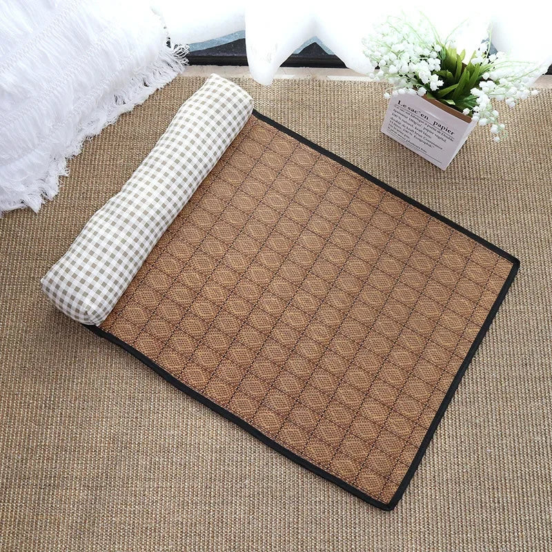 Natural Rattan Weave Cooling Mat for Cats & Dogs