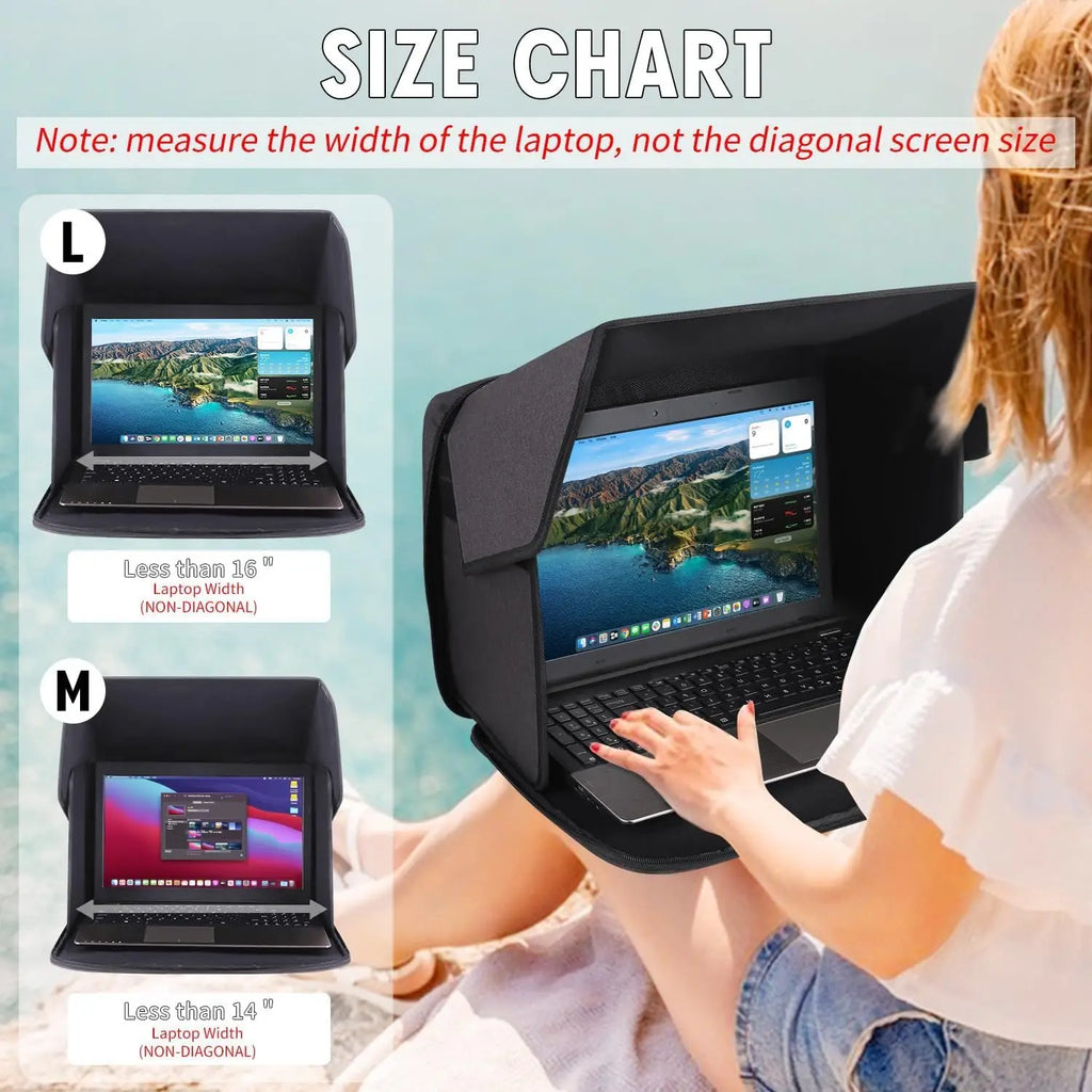 Portable Laptop Sun Shield & Privacy Cover