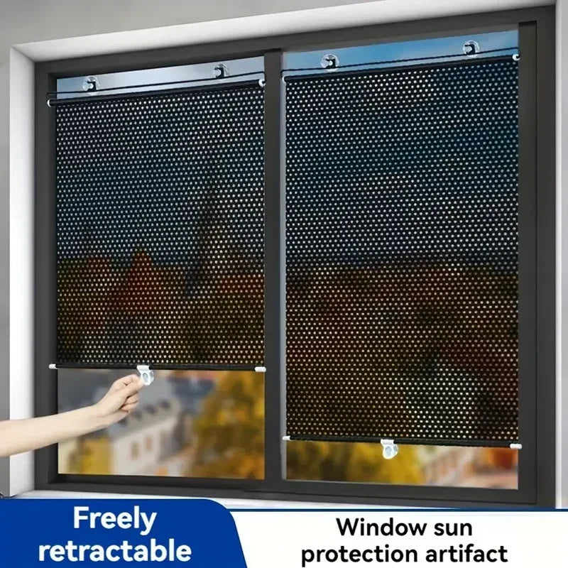 Suction Cup Telescopic Window Sunshade — Home Heat Insulation