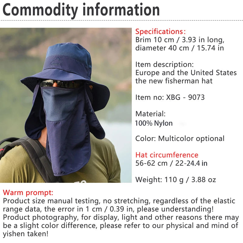 Quick-Dry Fisherman's Sun Hat — Breathable Outdoor Protection