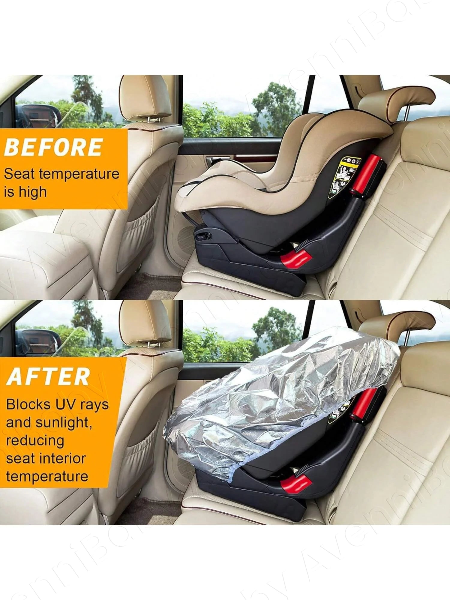 Baby Car Seat Sun Shade — UV & Heat Protection Cover