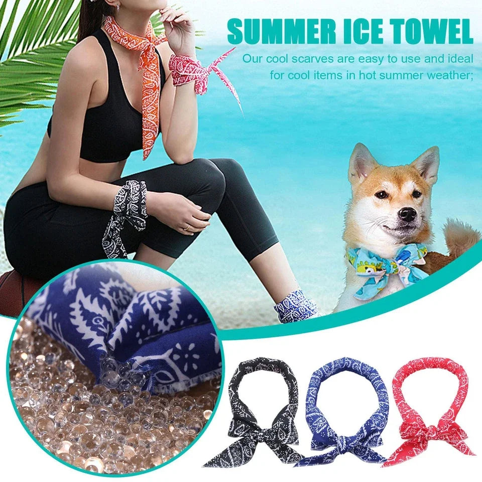 Ice Cooling Neck Wrap & Bandana — Multi-Use Sun Protection Scarf