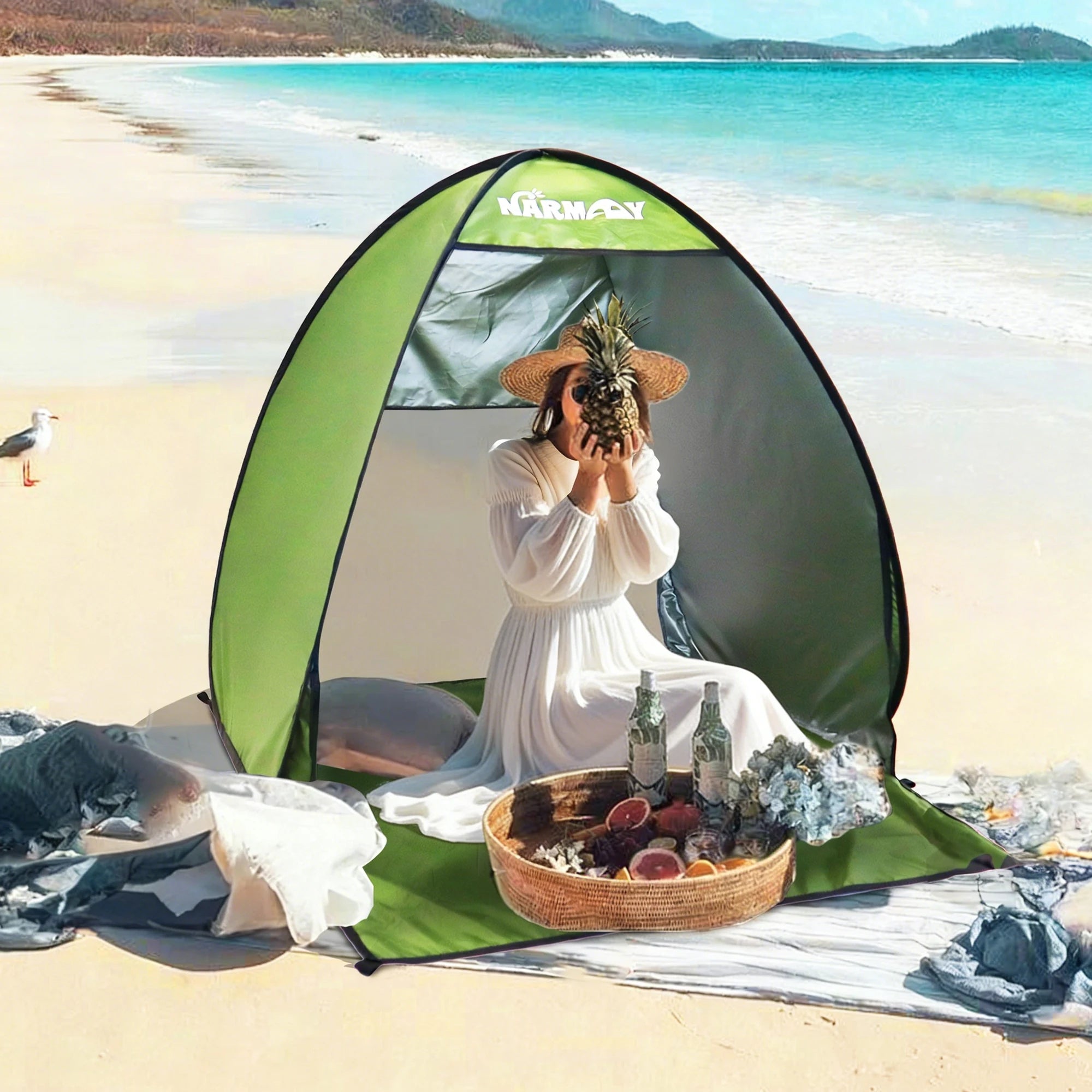 Pop-Up Beach Tent — Instant UV Shade Shelter