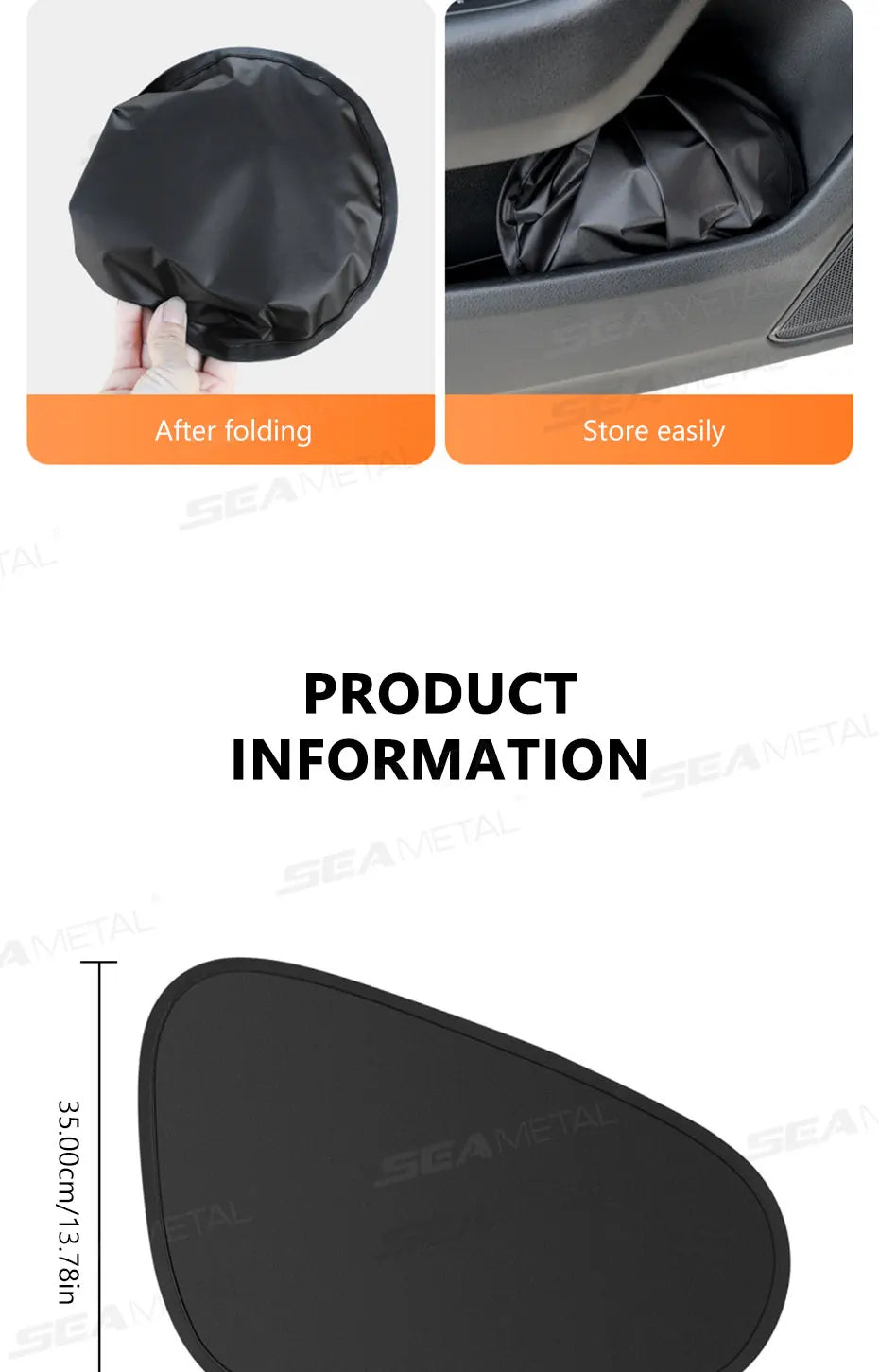 SEAMETAL Electrostatic Side Window Sunshade — 4-Layer UV Blocker
