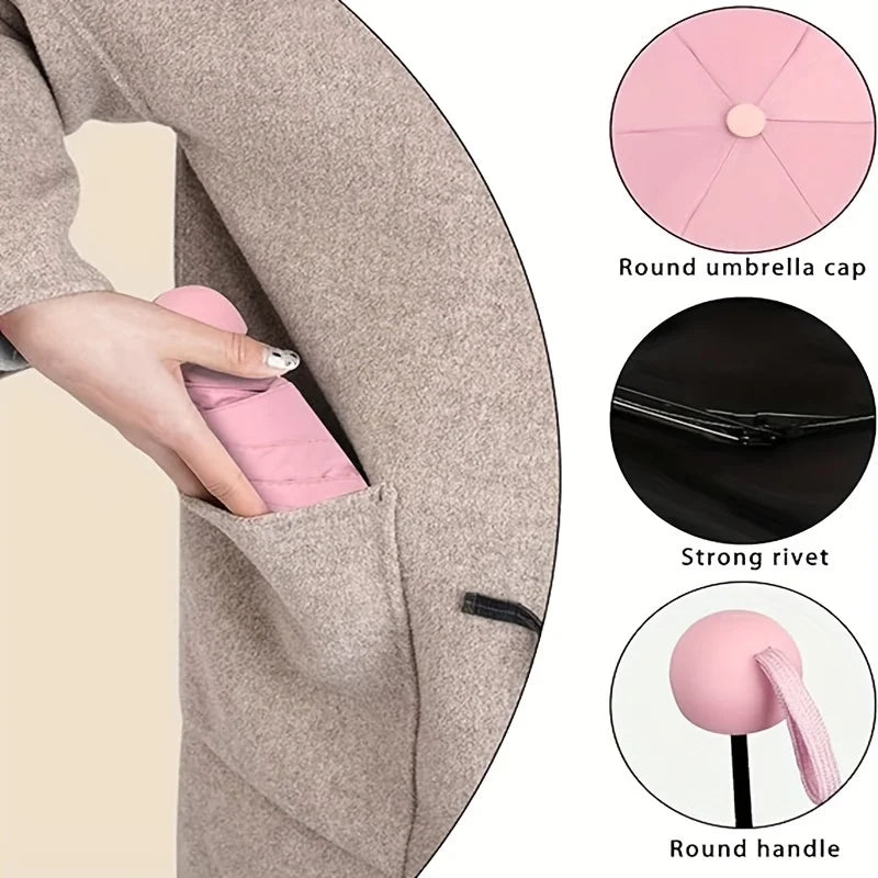 Anti-UV Mini Umbrella — Portable Sun & Rain Protection