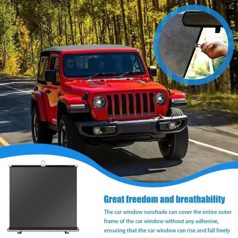Retractable Auto Sunshade — Front & Rear Window UV Protector