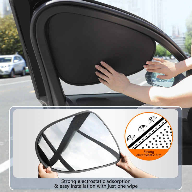 SEAMETAL Electrostatic Side Window Sunshade — 4-Layer UV Blocker
