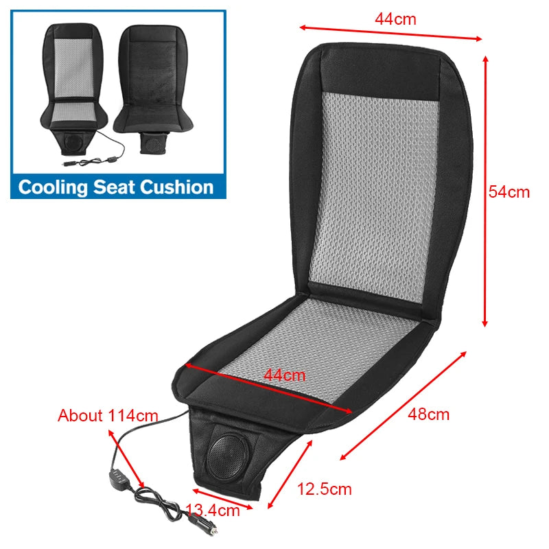 HulitTop 8-Fan Ventilated Car Seat Cushion — DC 12V
