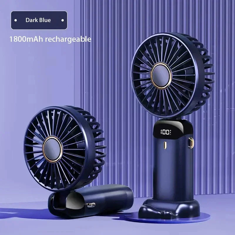 OIMG 5-Speed Neck Fan with LED Display & Phone Stand