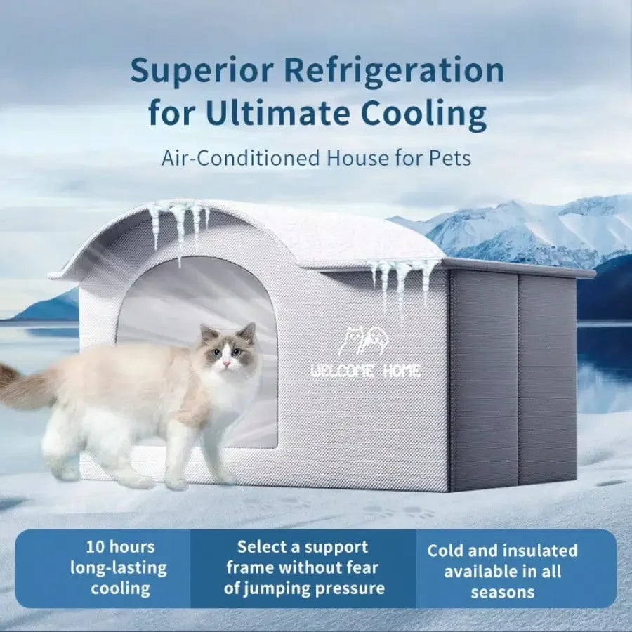 Cooling Pet Bed — Summer Ice House for Cats & Dogs