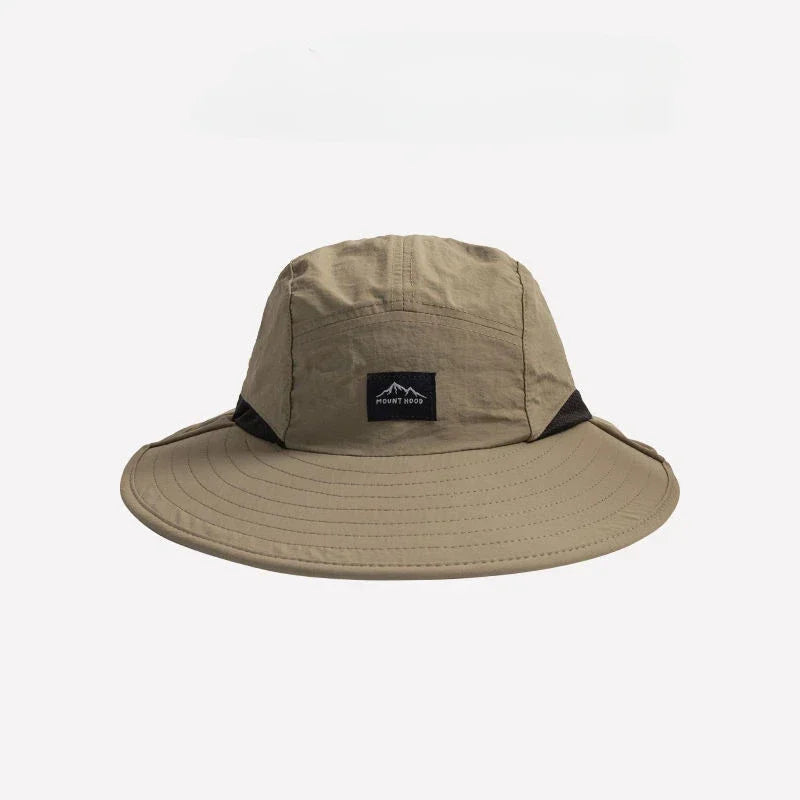 WRELS Wide Brim Bucket Hat — Neck Protection Panama Style