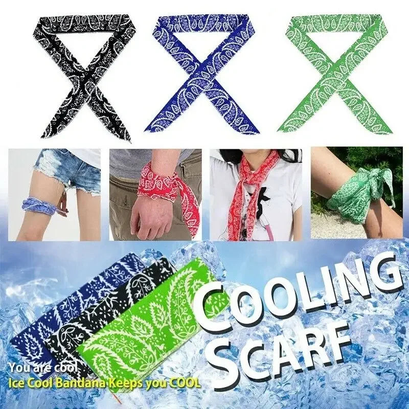 Ice Cooling Neck Wrap & Bandana — Multi-Use Sun Protection Scarf