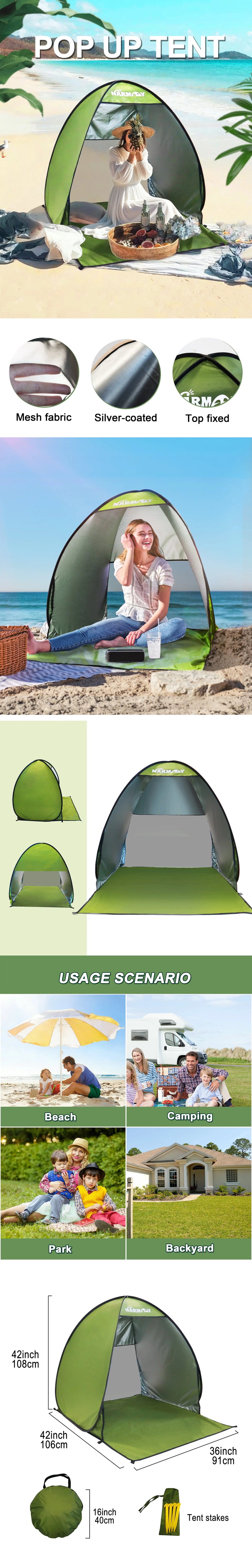 Pop-Up Beach Tent — Instant UV Shade Shelter