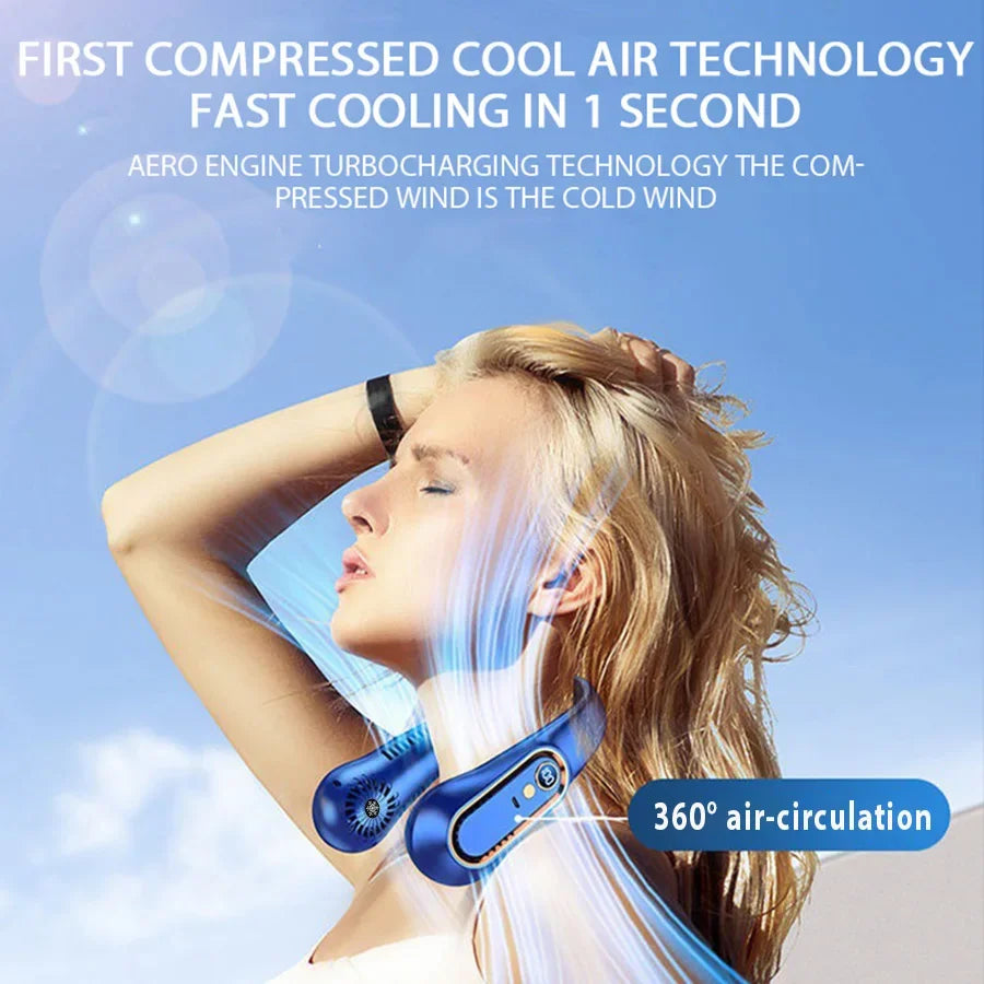 HAOYUNMA Wearable Neck Fan — Bladeless Portable AC