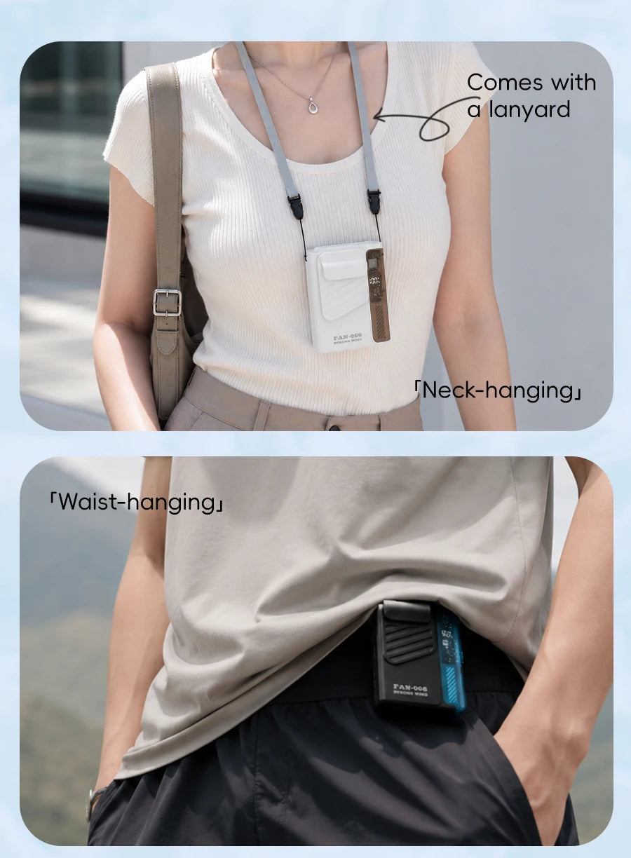 Kinscoter Waist Fan — 4000mAh Portable Bladeless Cooling Fan