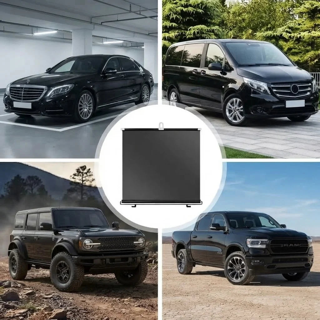 Retractable Auto Sunshade — Front & Rear Window UV Protector