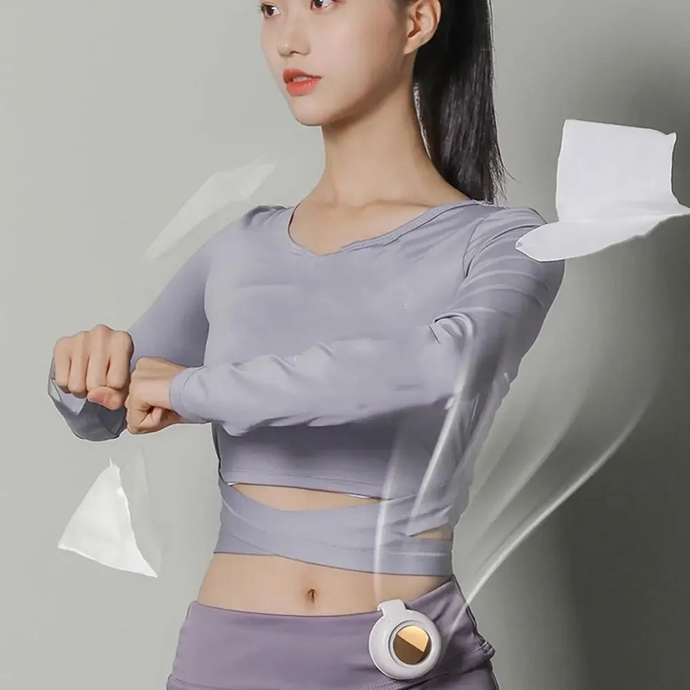 360° Silent Waist Fan — 60-Blade Bladeless Cooling