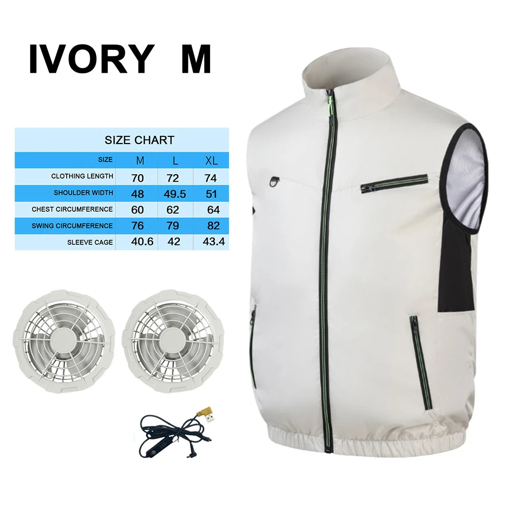 APWIKOGER Cooling Vest — 3-Speed Ice Fan Vest